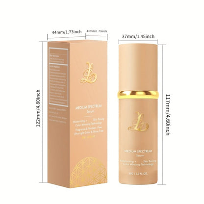 Two-Pack 4-in-1 Color-Changing Liquid Foundation with Pump Bottles and Natural-Finish Label