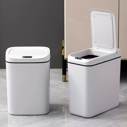 Motion-Activated Touchless Trash Can with Lid – Smart Sensor Waste Bin for Kitchen, Bathroom, Office & Home, Minimalist Rectangular Design, Battery Powered, 3-4 Gallon