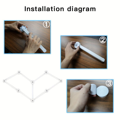 Modular LED Atmosphere Light 9pcs Starry Sky RGB – Freely Splicing, Music Sync, App & Voice Control | Gaming Room, Esports, Bedroom & Streaming Wall Decor Ambient Light