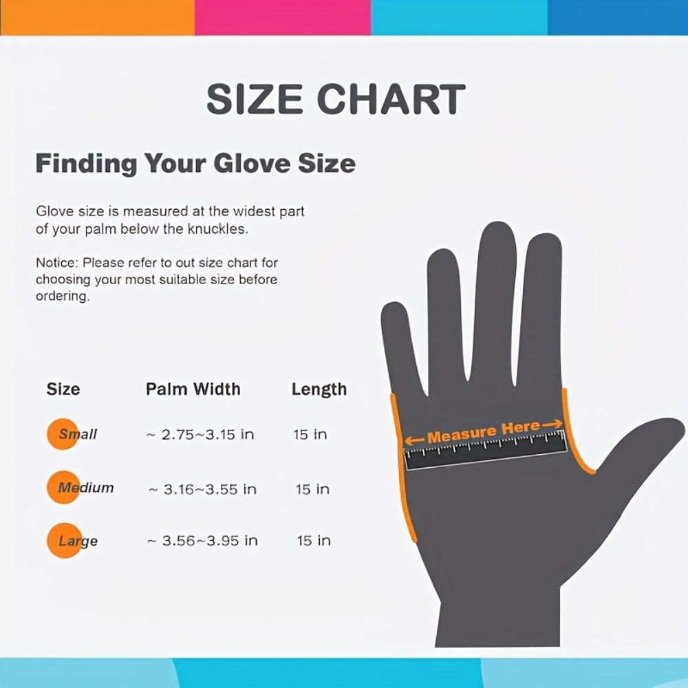 Premium Cleaning Gloves 3 Pair Slip-Resistant Kitchen Dishwashing Laundry Gloves Reusable for Home Cooking, Dining and Outdoor Meals