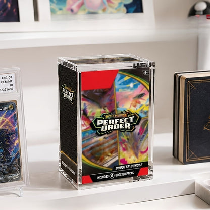 Pokemon Acrylic Display Case for ETB & Booster Bundle with the Listed Color, Size or Set Options for Everyday Use