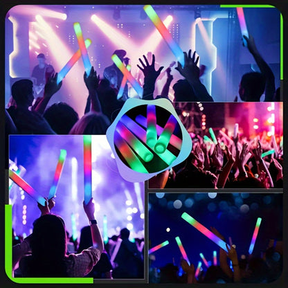 LED Glow Sticks for Party Decorations, Multi-Color Flashing Foam Sticks for Christmas, Weddings, Birthday, Festival, New Year & Halloween Parties (30/67/100/200PCS)