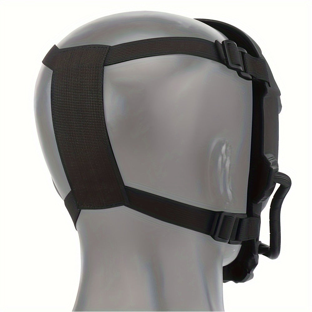 Silver-Plated Mechanical Costume Mask with Full-Face Sci-Fi Design and Sculpted Black Interior