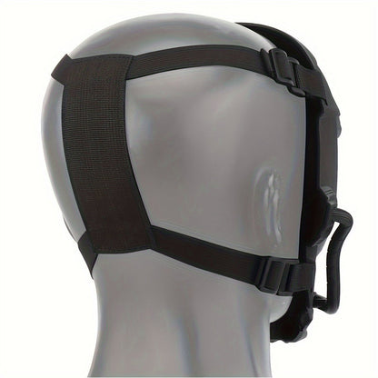 Silver-Plated Mechanical Costume Mask with Full-Face Sci-Fi Design and Sculpted Black Interior