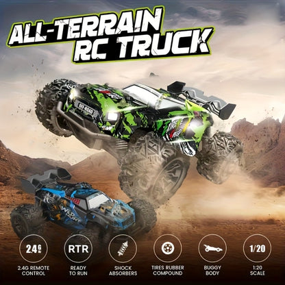 Remote Control Car, 4WD Climbing and Drift Truck with Full-Proportional Control, Mixed Color Body and Large Tires