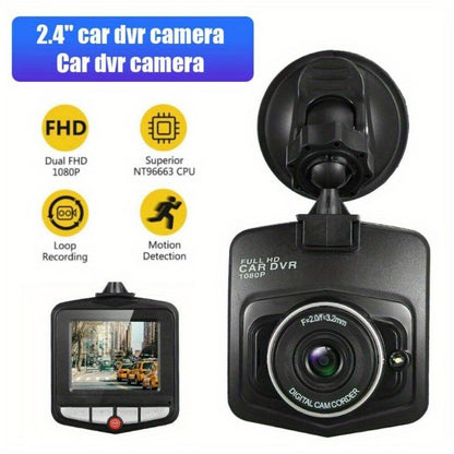 1080P Dash Cam for Cars - 2.2" LCD Display, Continuous Loop Recording, 24/7 Parking Surveillance, Motion Detection, No Battery Required, Universal Vehicle Dashboard Camera