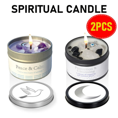 3oz Decorative Tin Candle or Two-Piece Crystal and Guidance Card Set with Multiple Label Pairings