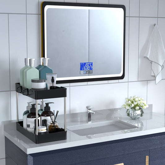 Under Sink Organizer 3-Pack 2-Tier Storage Rack – Bathroom Cabinet Organizer for Toiletries Cleaning Supplies Kitchen Spices