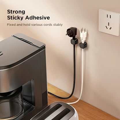 Magnetic Cable Organizer Clips, 16-Piece Black Square Set for Desk-Edge Cord Routing Pictured