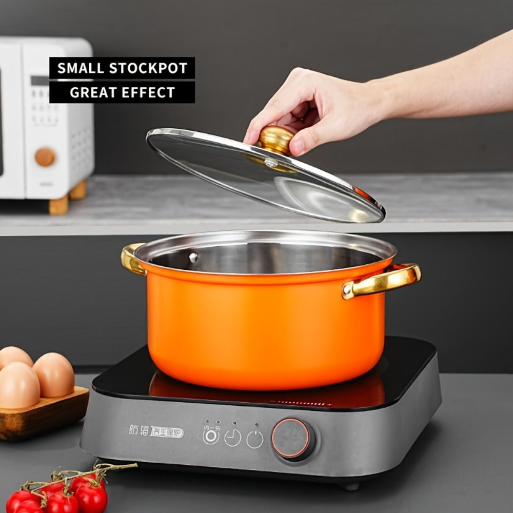 Non-Stick Cookware Set Pots and Pans 10 & 12 Piece – Heat-Resistant Frying Pan, Saucepan & Stewpot | Honeycomb Coating Stainless Steel Kitchen Cooking Set for All Stoves | Stylish Durable Multifunctional