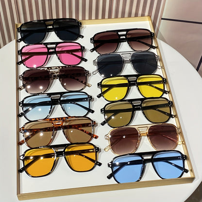 Twelve-Piece Multicolor Novelty Glasses Set with Oversized Double Frames for Parties, Costumes and Photo Booths
