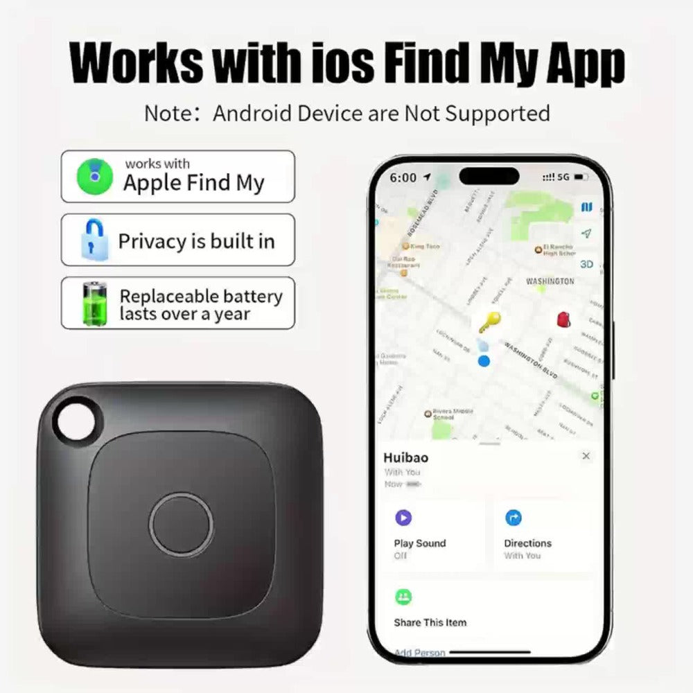 GPS Tracker Portable Real-Time Location Tracking Device – Global Coverage for Car Keys Wallet Pets Android & iOS Compatible (1-Pack / 2-Pack / 4-Pack)