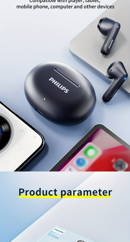 Bluetooth 5.4 Semi-Open Earbuds True Wireless TWS Charging Case Noise Cancelling Mic 20H Playtime Type-C Charging Sports Travel Home Office Wireless Earphones Blue Black White