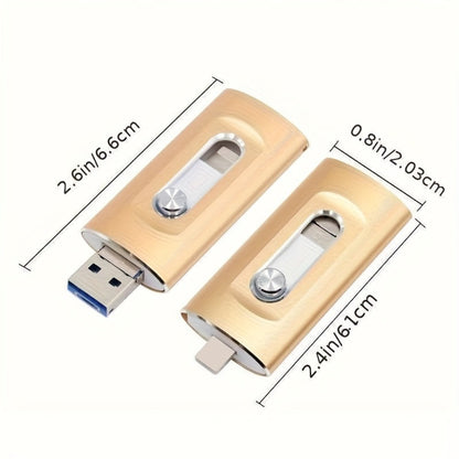 USB Flash Drive, 4-in-1 USB 3.0 Multi-Connector Drive with 128GB or 256GB Capacity and Four Color Options