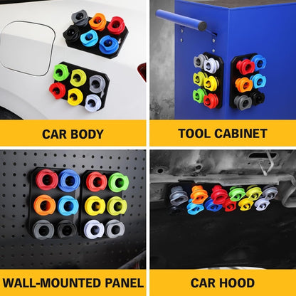Engine Oil Funnel Kit 19Pcs – No-Spill Coolant Funnel Set with 12 Universal Adapters, 1.5L Capacity, Magnetic Tray for Oil Change Car Maintenance