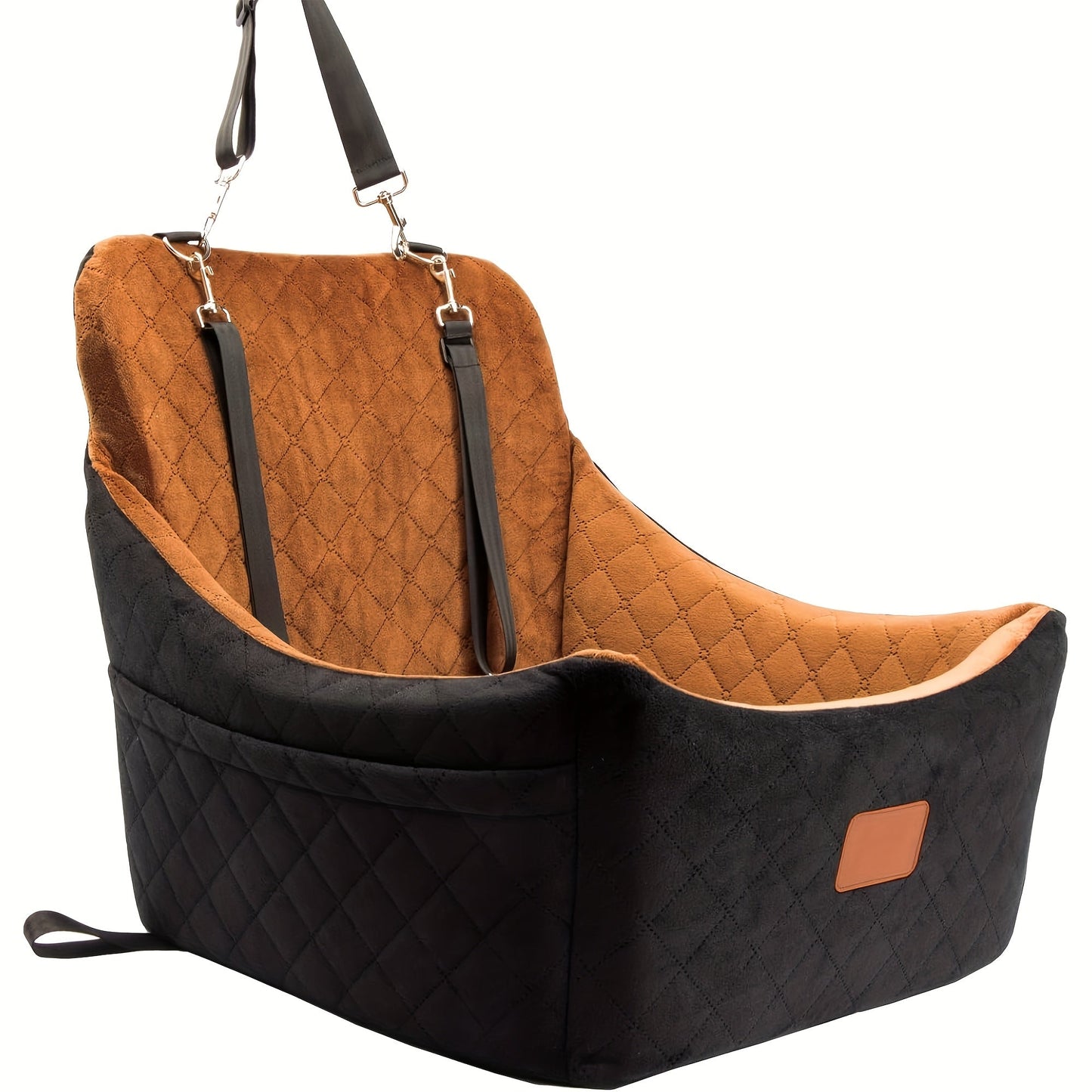Dog Car Seat for Medium & Large Dogs | Memory Foam Pet Travel Car Bed with Seat Belt Pass-Through, Adjustable Straps, Removable Washable Cover, Harness Channel & 3-Strap Easy Installation, 4 Colors