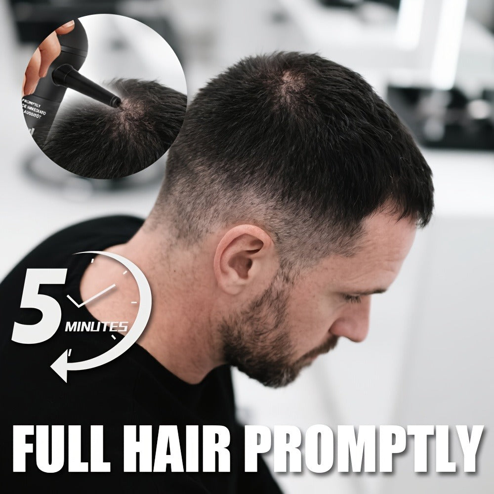 Hair Fiber Powder Kit with Tall Container and Directional Spray Applicator in Medium Brown or Black