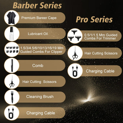Hair Clipper Seacol Cordless Clipper Configurations with LED Displays, USB Charging and Guide Comb Accessories