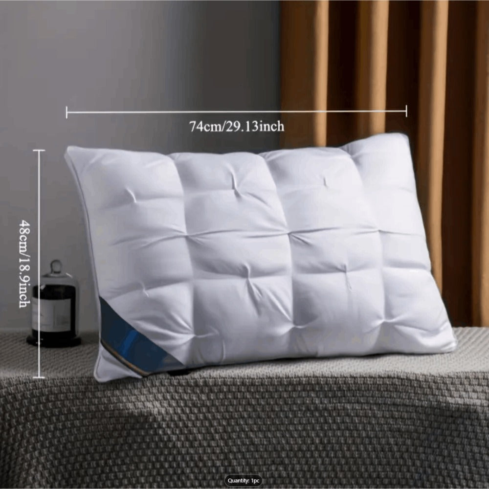 Hotel Quality Pillow Soft Polyester Fiber Bed Pillow with Zipper Closure for Deep Sleep Neck Support, Machine Washable All Season Pillow for Home Bedroom, White Grey 1 2 4 Pack
