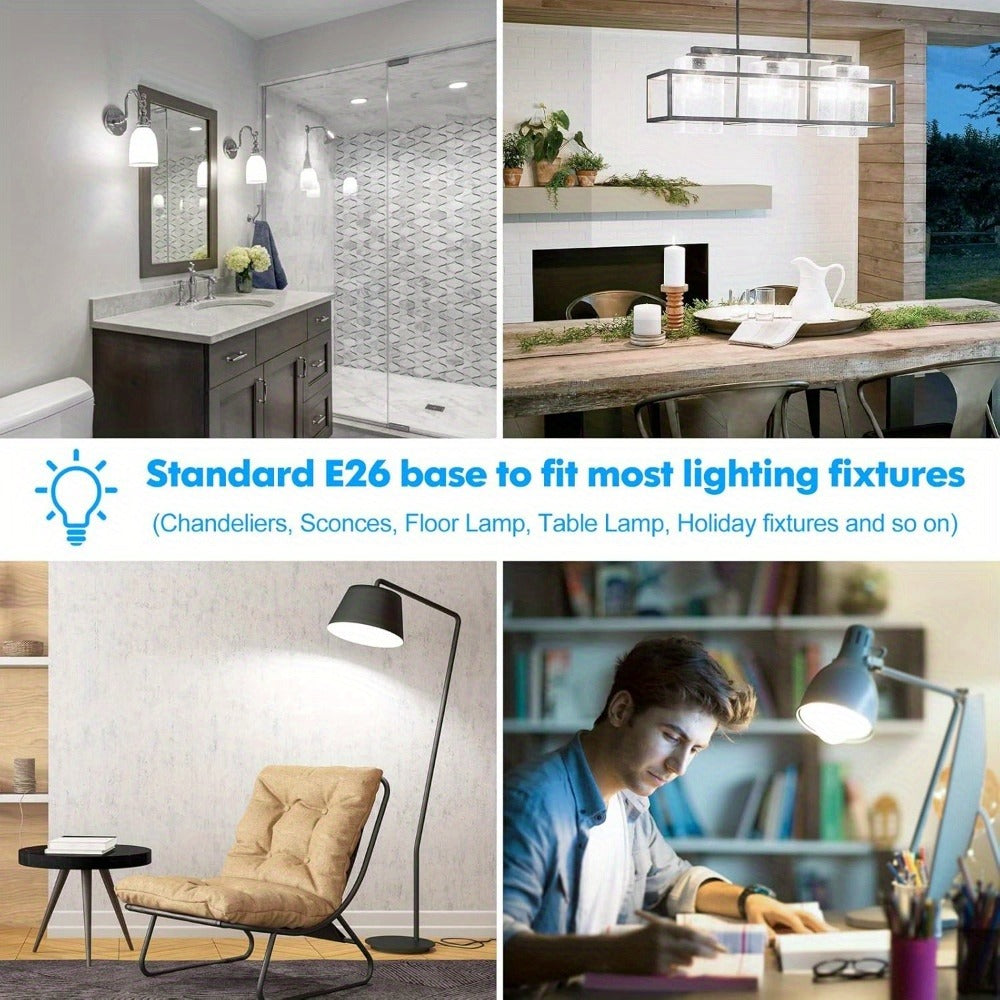 LED Light Bulbs 100W Equivalent A19 13W E26 Base 1500 Lumens Super Bright Non-Dimmable No Flicker Bulb for Home Bedroom Office Lamp 3000K Warm White 5000K Daylight 12 Pack 24 Pack