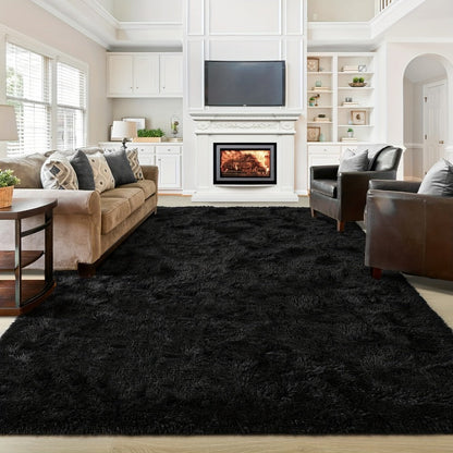 Gradient and Solid-Color Plush Shag Area Rug in 4 x 6, 5 x 8 or 6 x 9-Foot Checkout Options