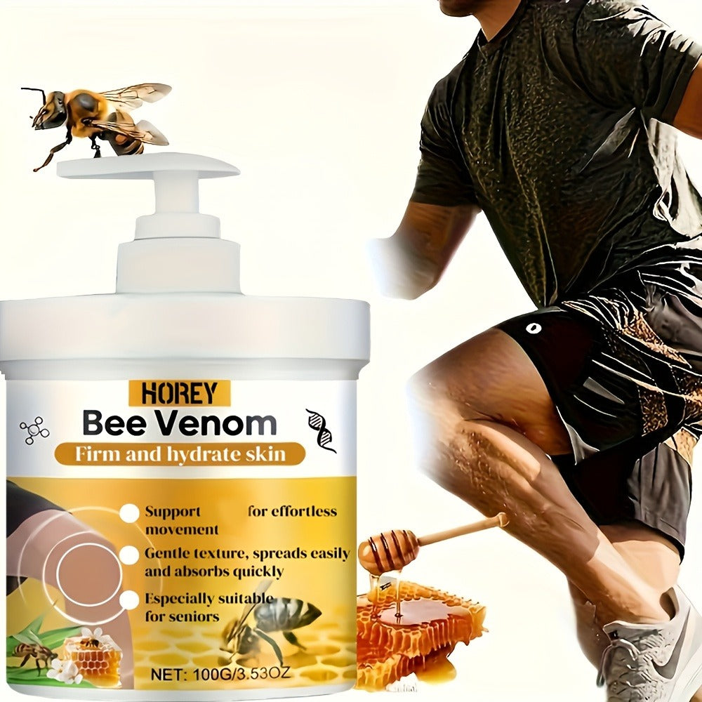 Body Cream HOIREY Bee Venom 100g Pump Jar with Label for External Knee Arm Leg and Shoulder Application