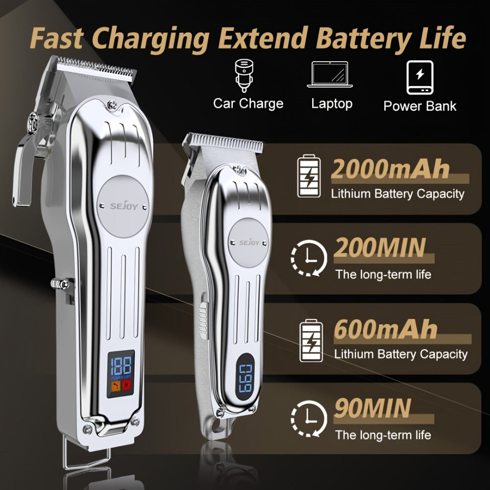 Hair Clipper Seacol Cordless Clipper Configurations with LED Displays, USB Charging and Guide Comb Accessories