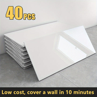 Peel and Stick Marble Wall Tiles - Self-Adhesive Waterproof Backsplash Panels for Kitchen Bathroom Living Room, Easy Install DIY Wall Sticker Decor (23.62"x11.81", 20/40 Pack)