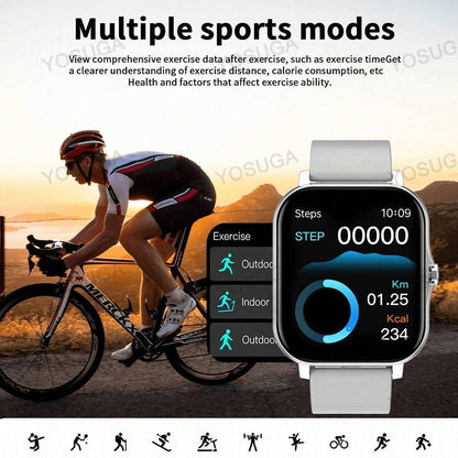 Smartwatch 1.83 Inch with Extra Strap Set, Wireless Calling, Sport Modes, Alarm and Pedometer