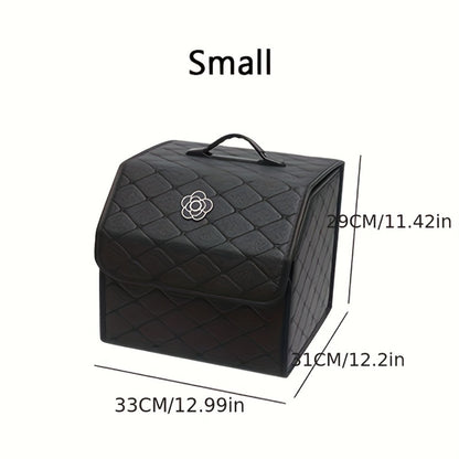 Foldable Car Trunk Storage Box – Large Capacity Collapsible Cargo Organizer for Car Interior, SUV & Trunk | Black & White, Small & Large