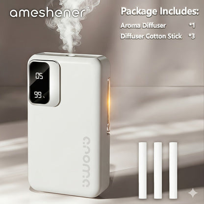 Ultrasonic Essential Oil Diffuser 1800mAh USB Rechargeable – 7-Level Fine Mist Control, Cordless Aromatherapy for Bedroom Bathroom Office, Odor Eliminator Home Diffuser Gift Set with Essential Oils