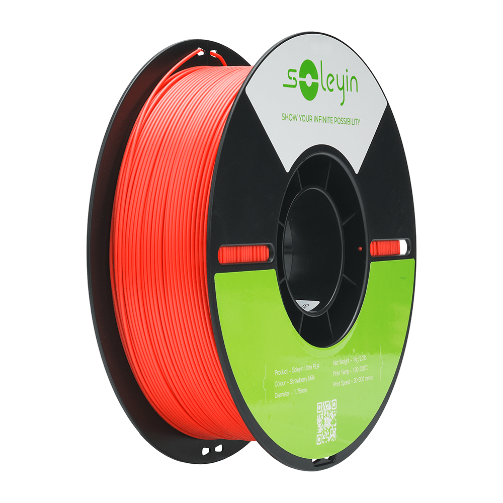 3D Printer Filament Soeyin PLA 1.75mm 1kg Open-Rim Spool in Almond Purple, Strawberry Milk or Grey