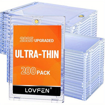 Magnetic Card Holders 25 50 100 200 400 Pack, 35pt rigid Trading Card Protectors for Sports Baseball Basketball Football standard
