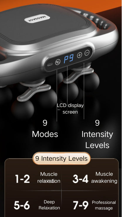 Massage Gun 12 Heads Deep Tissue Percussion Muscle Massager Set for Back Neck Shoulders Legs Foot Pain Relief Quiet Handheld Electric Body Massager