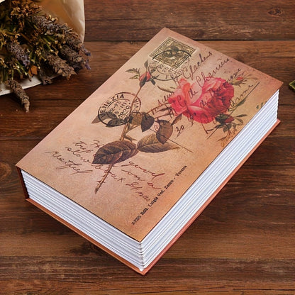 Book Safe Storage Organizer with Key Lock and Butterfly or Rose Cover for Money and Jewelry