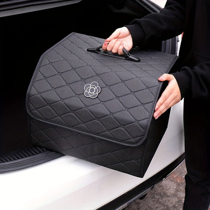 Foldable Car Trunk Storage Box – Large Capacity Collapsible Cargo Organizer for Car Interior, SUV & Trunk | Black & White, Small & Large