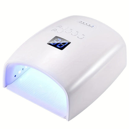 Rechargeable UV LED Nail Lamp with 33 Light Beads, Four-Button Display and Three Style Options