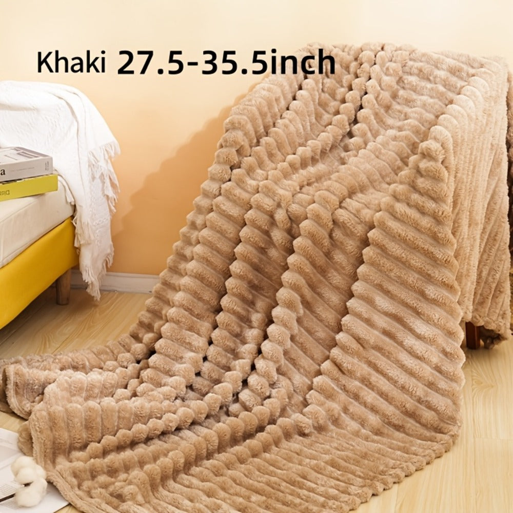 500gsm Heavy Plush Blanket – Ultra Thick Soft Warm Fluffy Blanket for Bed, Sofa & Travel, Baby to Double Size, 5 Colors