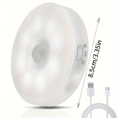 Night Light Motion and Light Sensor 6-Pack with USB Rechargeable Power in Warm White or White LED Options