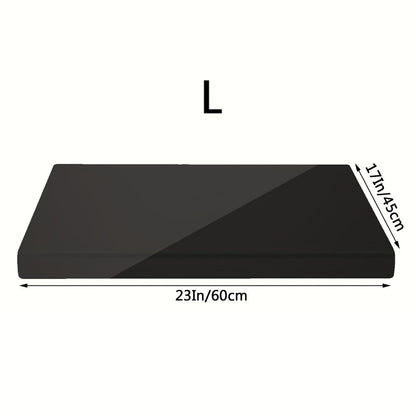 Acrylic Cutting Board Large Anti-Slip 17x23 Inch – Clear & Black Countertop Protector for Kitchen & Restaurant – Food Safe Non-Slip Chopping Board for Fruit, Meat & Meal Prep