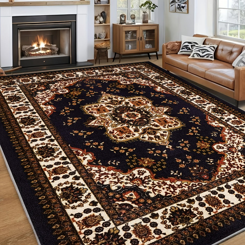 Large Area Rug for Living Room Bedroom – Soft Fluffy Persian Bohemian Style Floor Mat, Anti-Slip Backing, Machine Washable, Vintage Carpet for Modern & Traditional Decor, Multiple Sizes