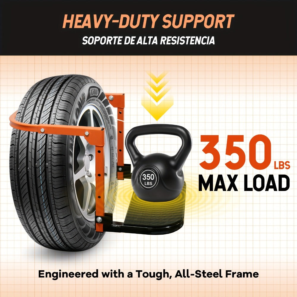 Tire Step Foldable Anti-Slip Thickened – 300 / 500 / 650 lb Capacity Adjustable Height for Truck SUV Trailer Maintenance, Fits Tires Up to 13.5" Wide, Portable
