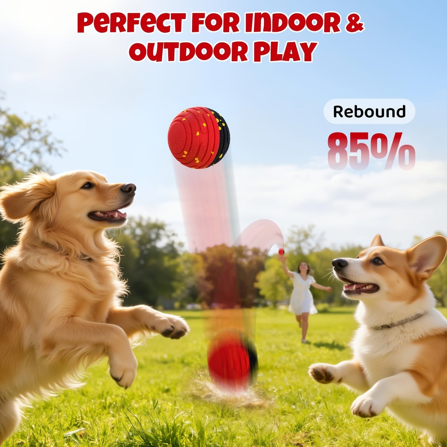 Remote-Controlled Interactive Dog Toy Ball – Self-Rolling Bouncing Ball for Small, Medium & Large Dogs | Indoor & Outdoor Use