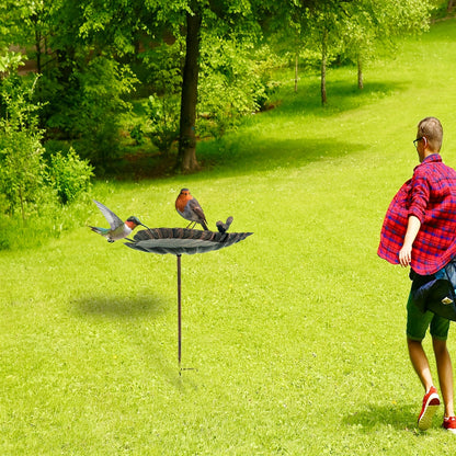 Bird Bath Metal Stake | Rust-Proof Cast Iron Garden Yard Lawn Patio