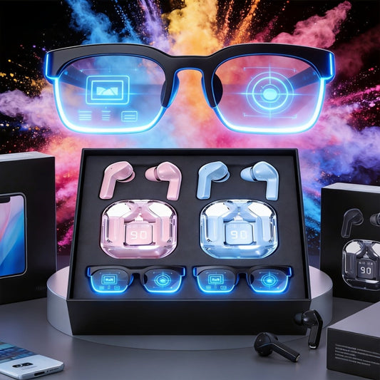 Smart Glasses HiFi Audio Sunglasses with Real-Time Translation, Bluetooth Calls and Five Glasses or Headphone Bundle Options