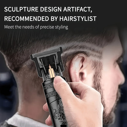 Adjustable Alloy Blade Hair Clipper Set for Men — USB Rechargeable Cordless Trimmer for Home, Salon & Travel, Gift Box Edition for Husband Boyfriend Father, Rose Red Golden Classic Styles