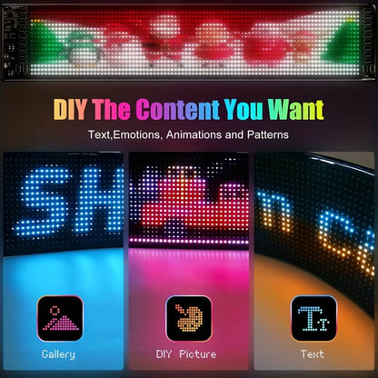 Programmable LED Demon Eyes Sign 2 Pack App Controlled - Synchronized Flashing, Scrolling Text Display