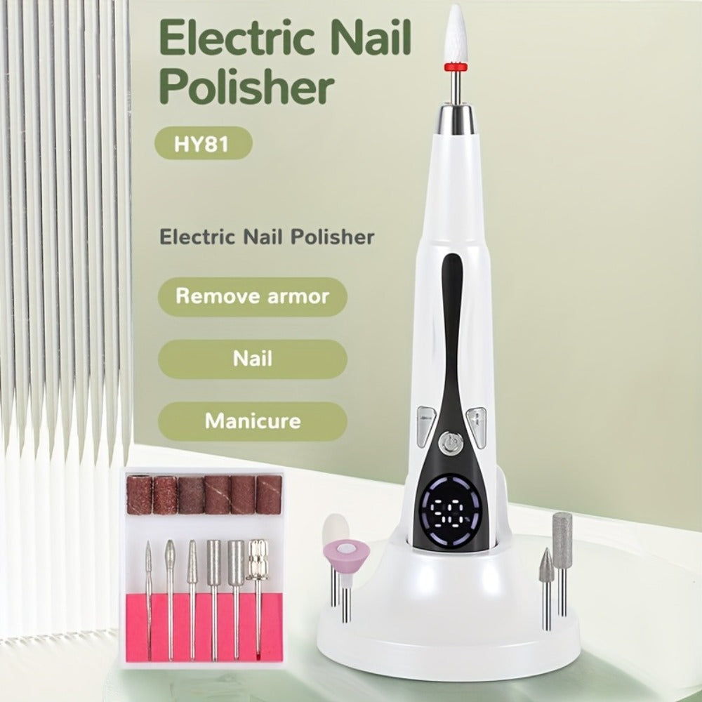 Electric Nail Drill Kit 12 Bits & Stand – 20000RPM Professional Nail File for Gel Polish Removal, Acrylic Shaping & Cuticle Care | Home Manicure Nail Drill Set for Beginners & Salon Use