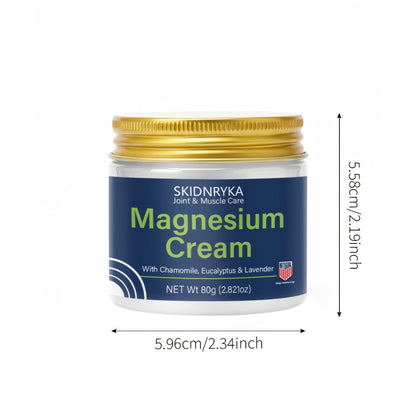 Body Cream SKIDNRYKA Magnesium 80g Jars Two-Piece Set with Chamomile Eucalyptus and Lavender Callouts