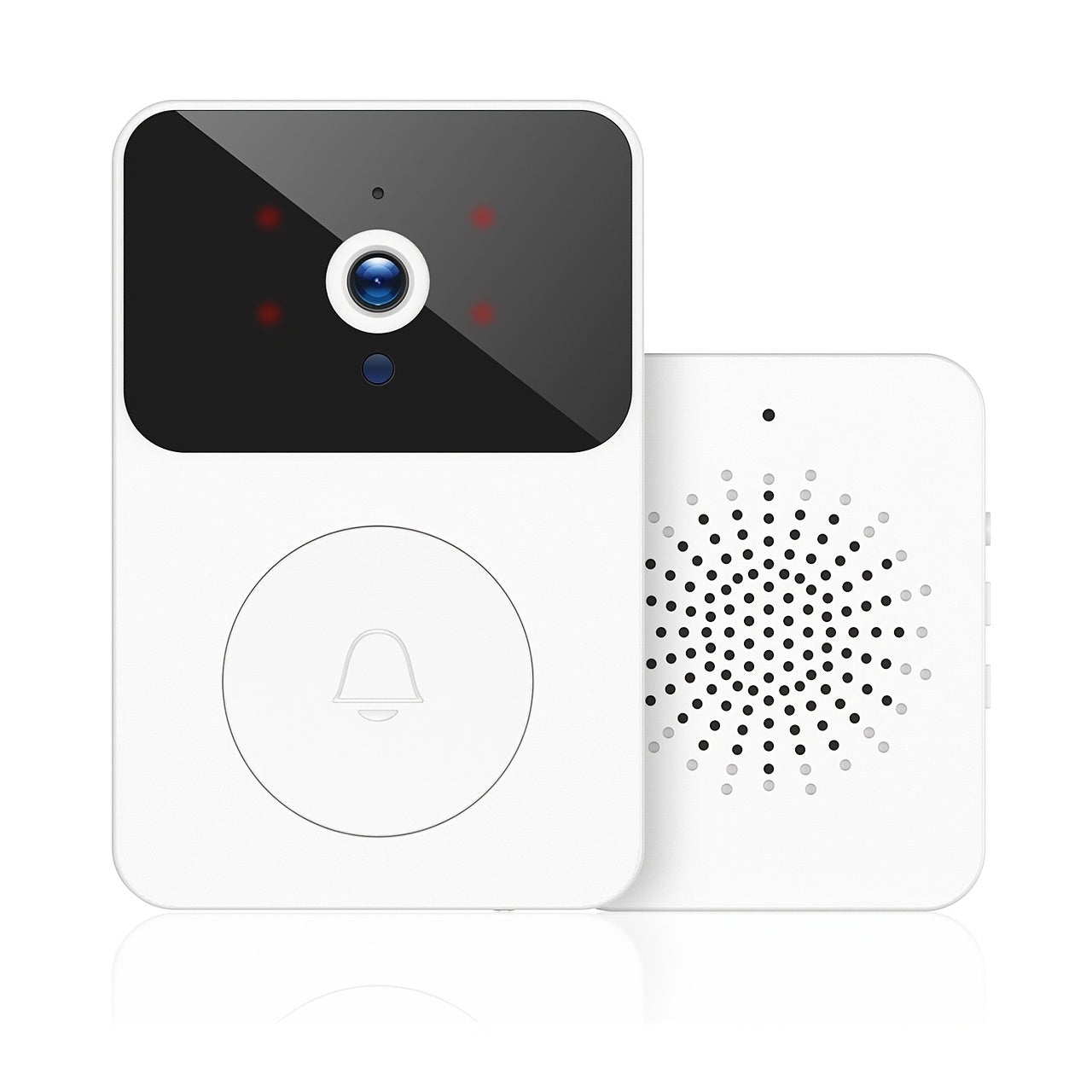 Voice Change Doorbell Camera Wireless HD 960P – Night Vision, Two-Way Audio, Motion Alert Push Notification, 2.4GHz WiFi, Rechargeable Battery, Remote Mobile View, Single or 2-Pack, Black White